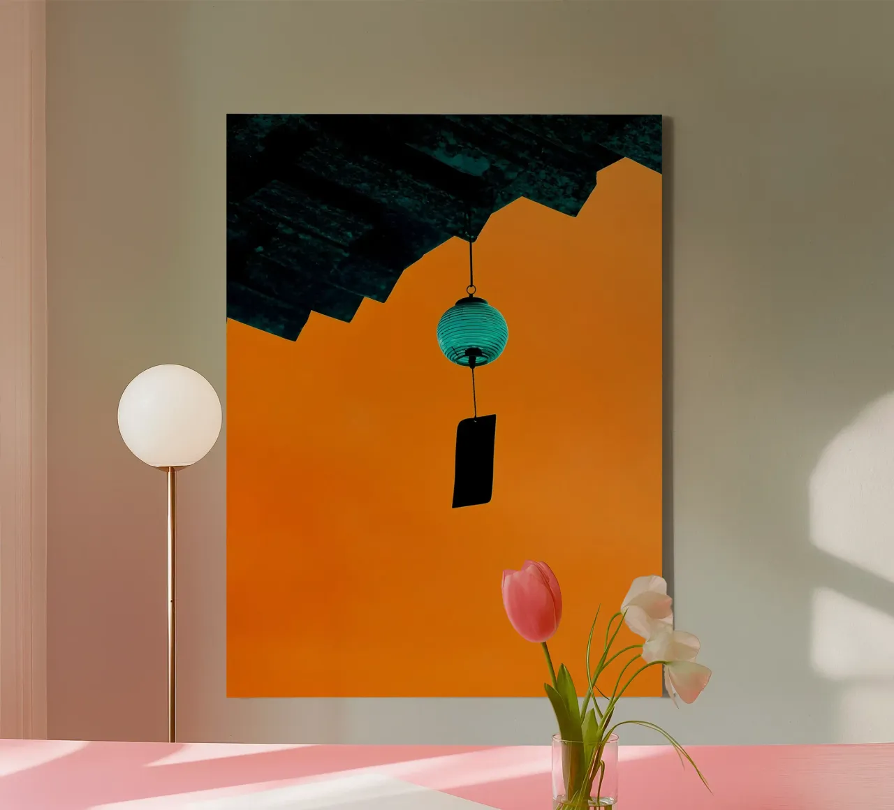 Hanging Wind Chime - Pop Art canvas with Floater frame by ColorCrash Gallery