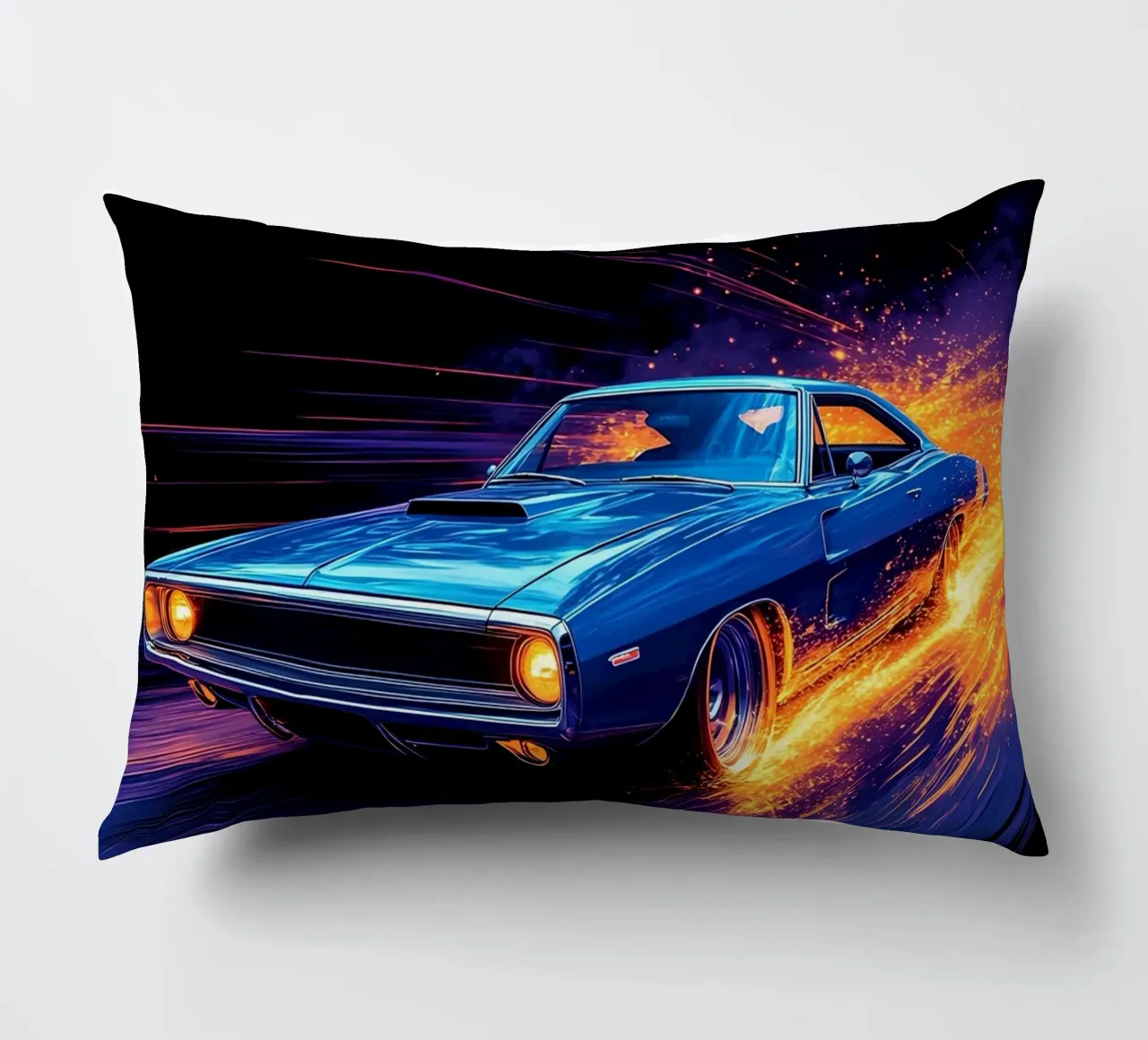 Auto muscolare retrò - Pop Art cuscino da ColorCrash Gallery