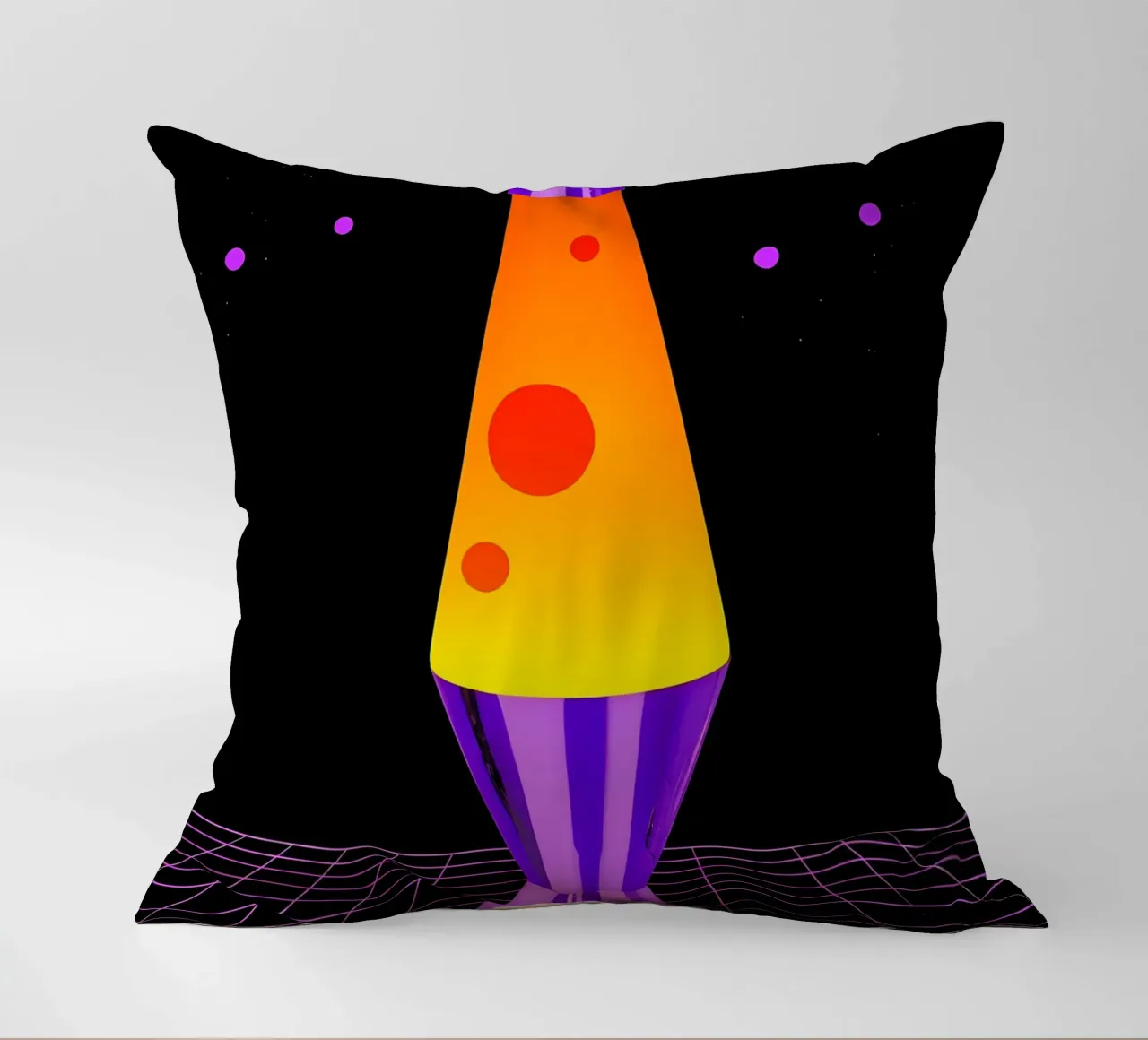 Lampada Lava - Pop Art cuscino da ColorCrash Gallery