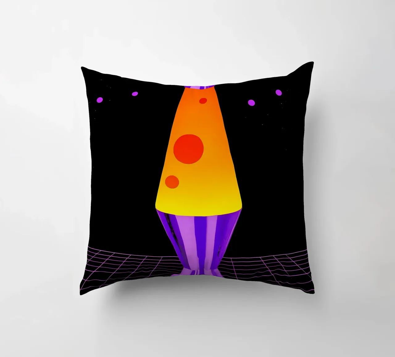 Lampada Lava - Pop Art cuscino da ColorCrash Gallery