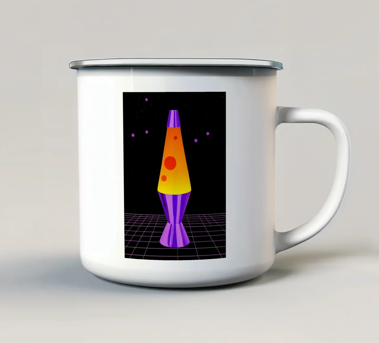 Lampada Lava - Pop Art tazza in smalto da ColorCrash Gallery