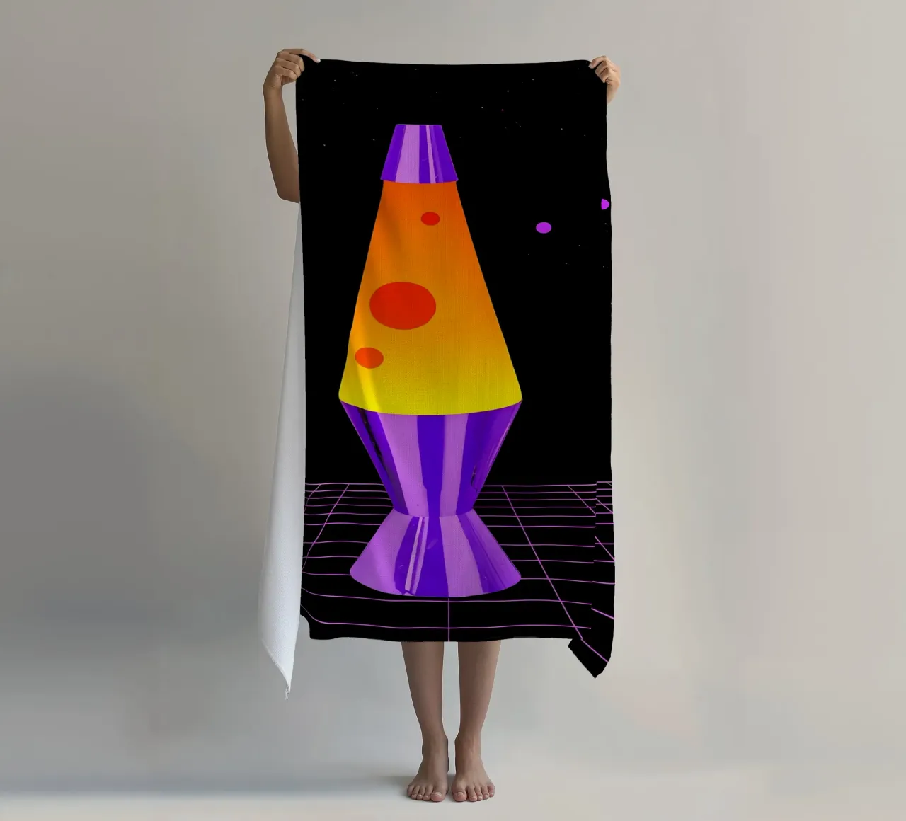 Lampada Lava - Pop Art telo mare da ColorCrash Gallery