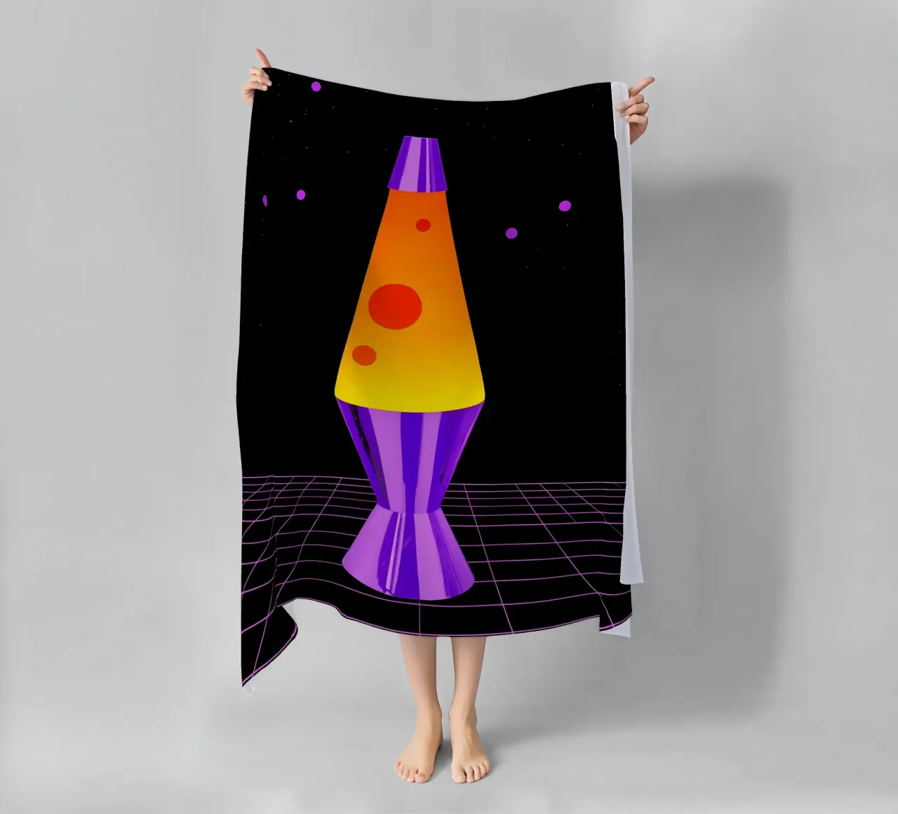 Lampada Lava - Pop Art telo mare da ColorCrash Gallery