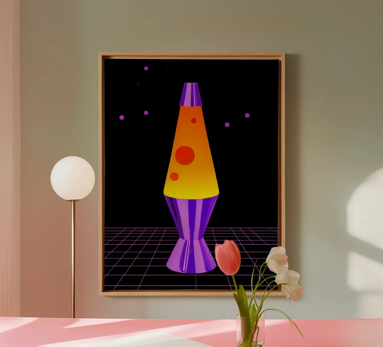 Lampada Lava - Pop Art tela con Cornice a cassetta da ColorCrash Gallery