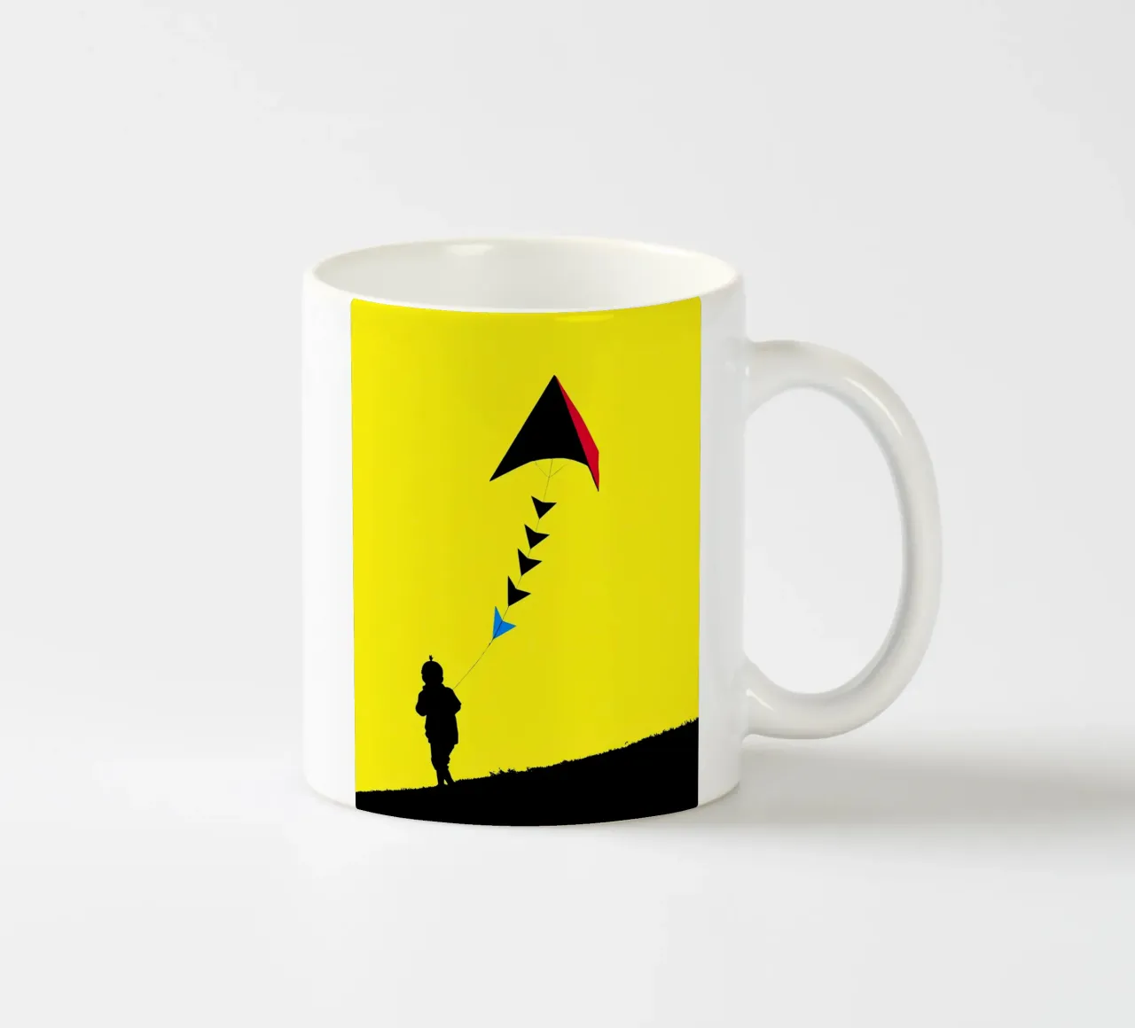 Bambino con aquilone - Pop Art tazza in ceramica da ColorCrash Gallery