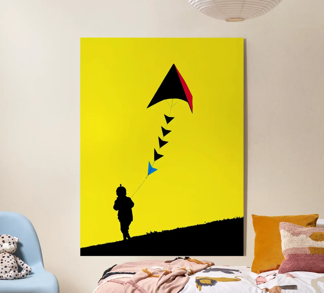 Niño con cometa - Pop Art metacrilato de ColorCrash Gallery