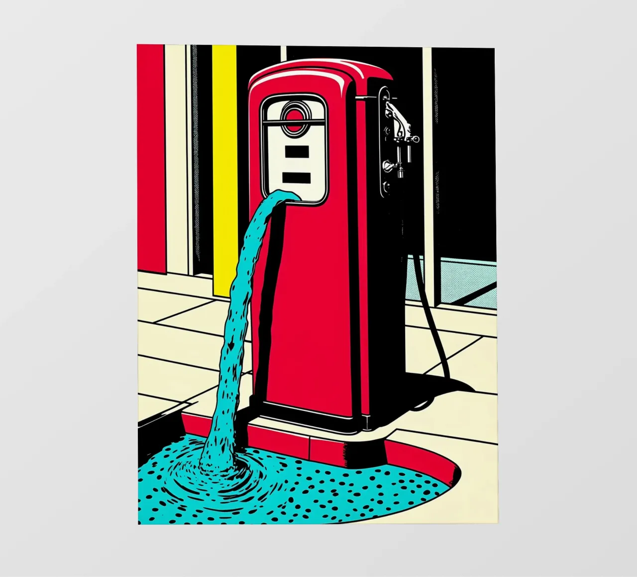 Stazione di servizio - Pop Art telo in pvc da ColorCrash Gallery