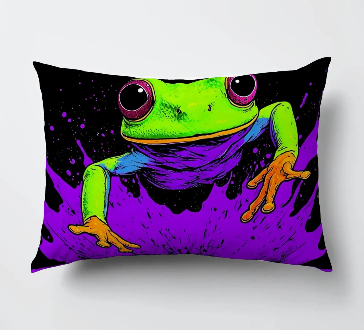 Rana che salta - Pop Art cuscino da ColorCrash Gallery