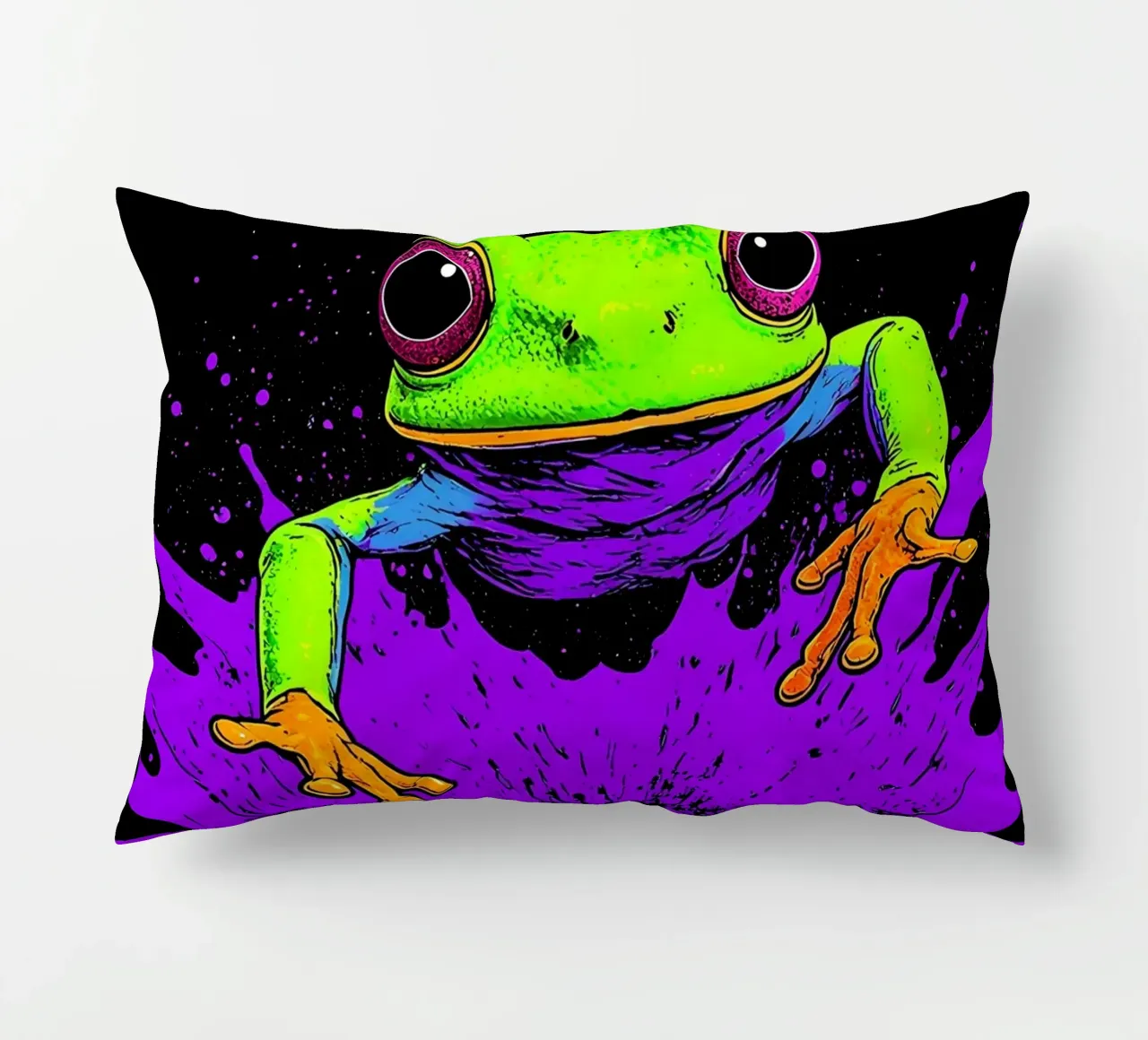 Rana che salta - Pop Art cuscino da ColorCrash Gallery