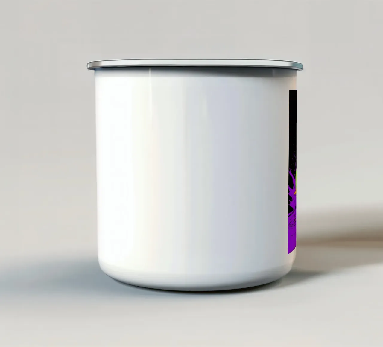 Rana che salta - Pop Art tazza in smalto da ColorCrash Gallery