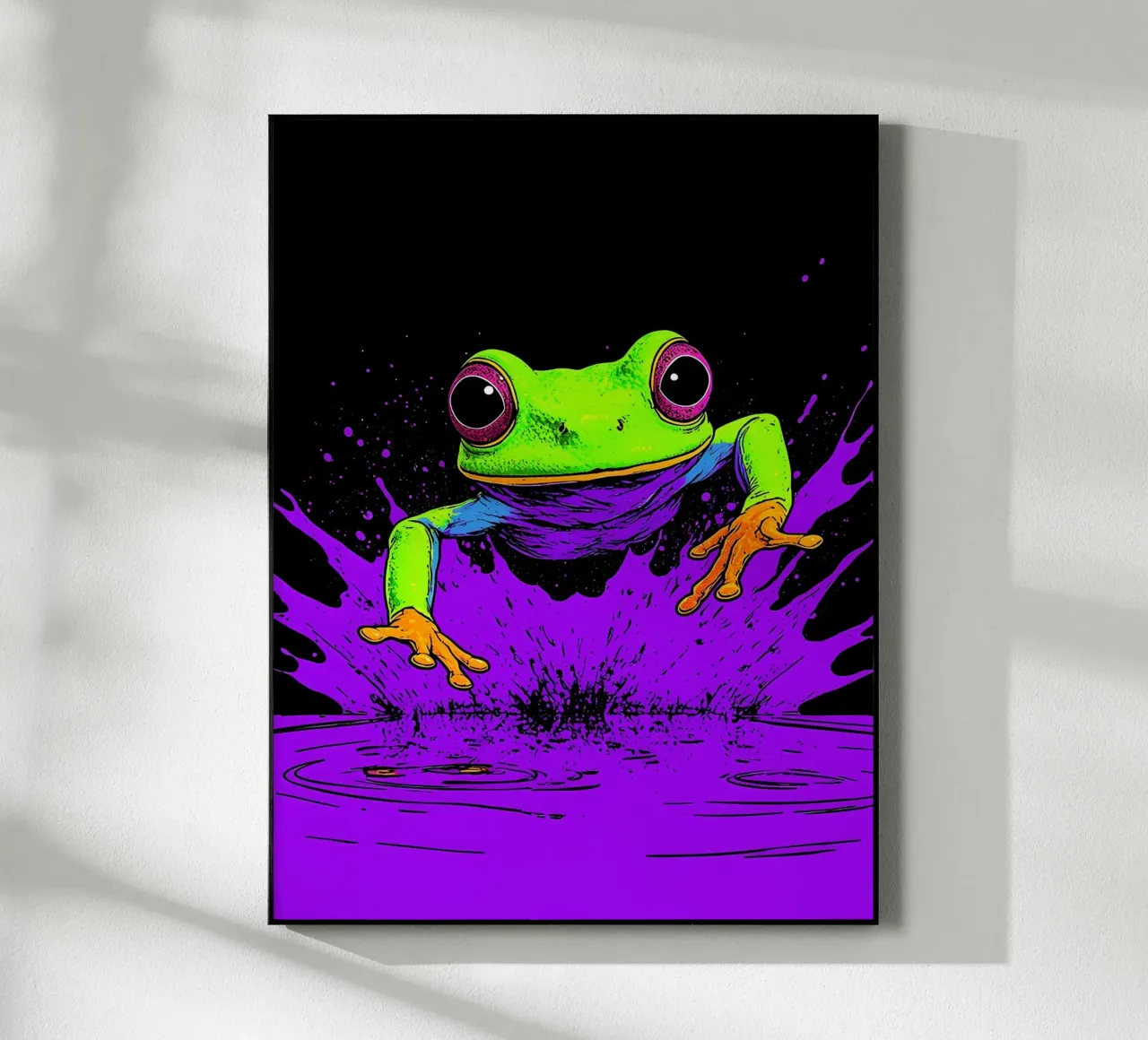 Rana saltando - Pop Art metacrilato de ColorCrash Gallery