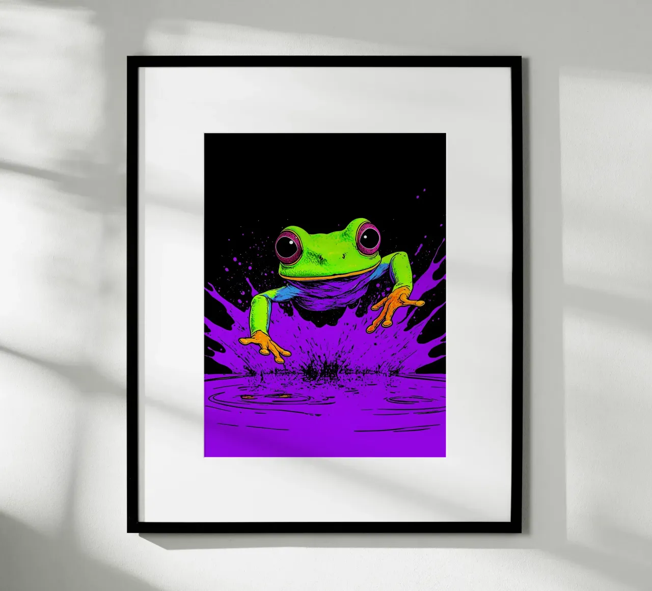 Froschsprung - Pop Art Hahnemühle von ColorCrash Gallery