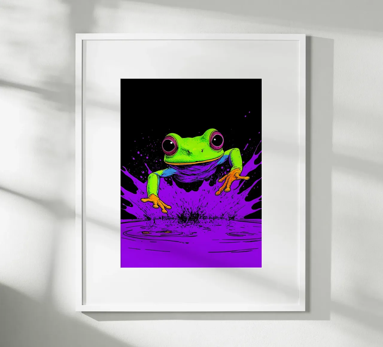Froschsprung - Pop Art Hahnemühle von ColorCrash Gallery
