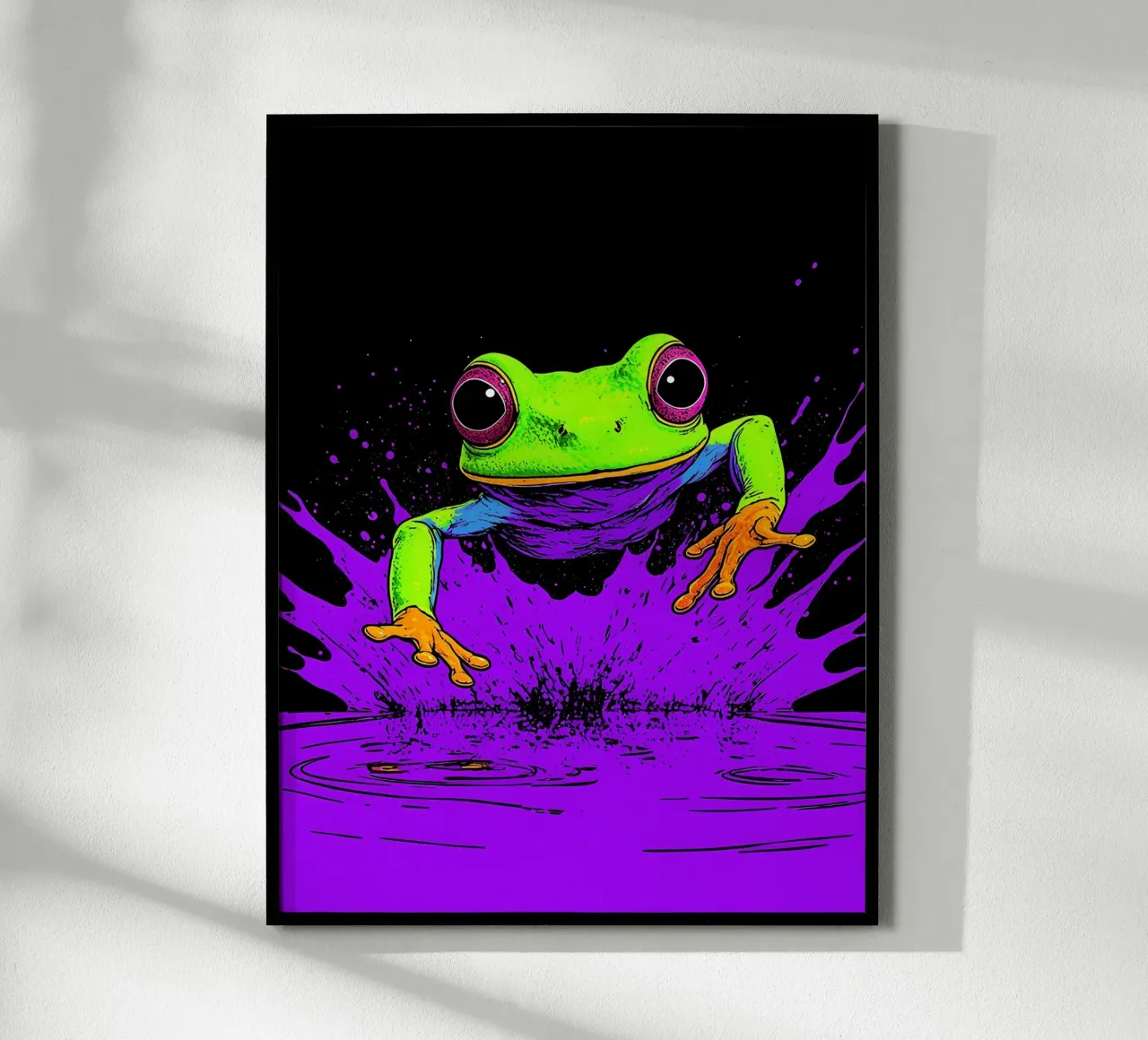 Froschsprung - Pop Art Hahnemühle von ColorCrash Gallery