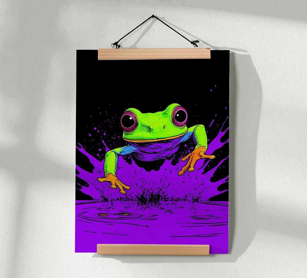 Froschsprung - Pop Art Hahnemühle von ColorCrash Gallery