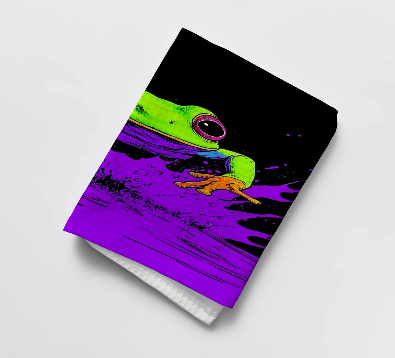 Grenouille sautant - Pop Art torchon de ColorCrash Gallery