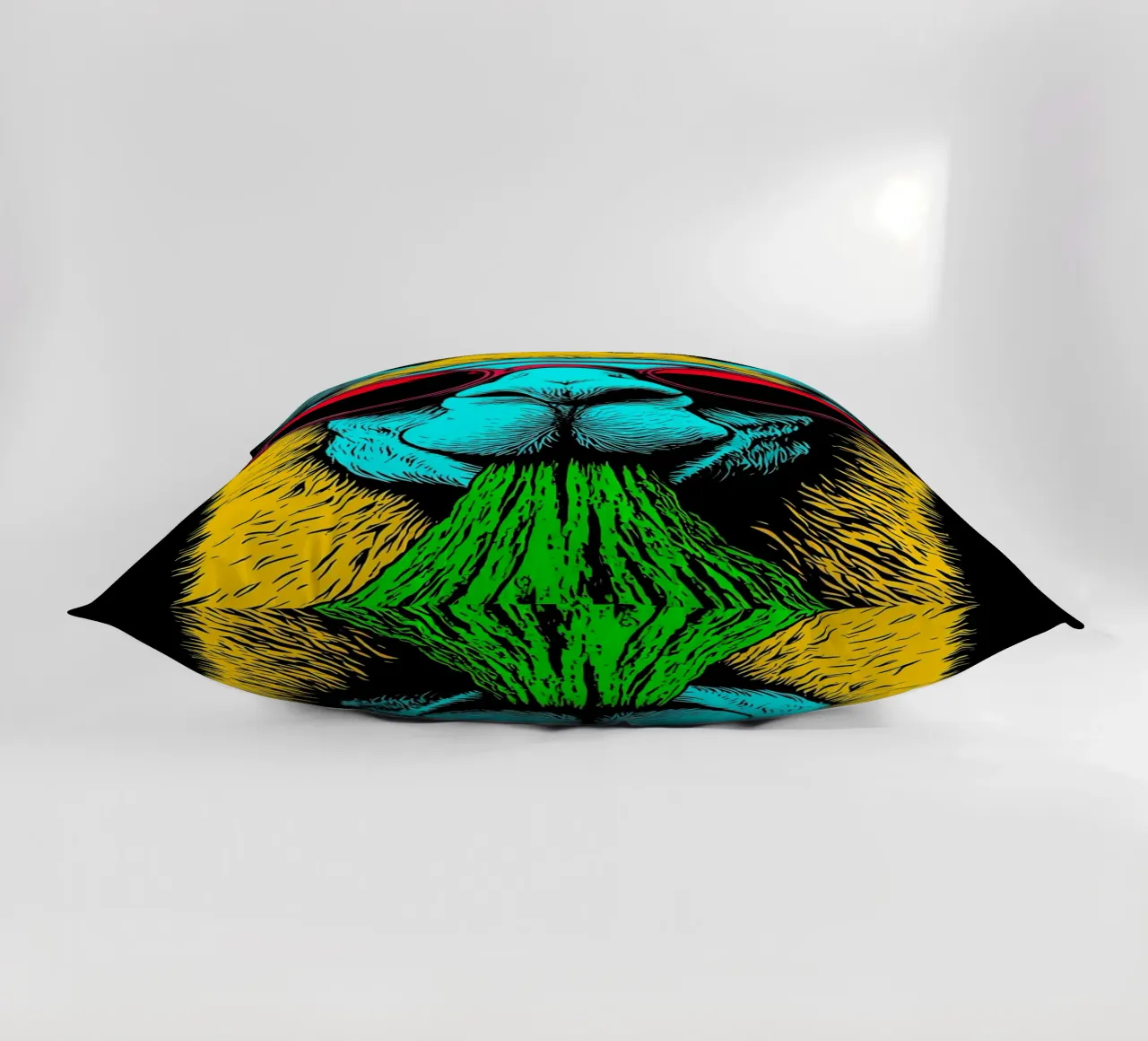 Lama con occhiali da sole - Pop Art cuscino da ColorCrash Gallery