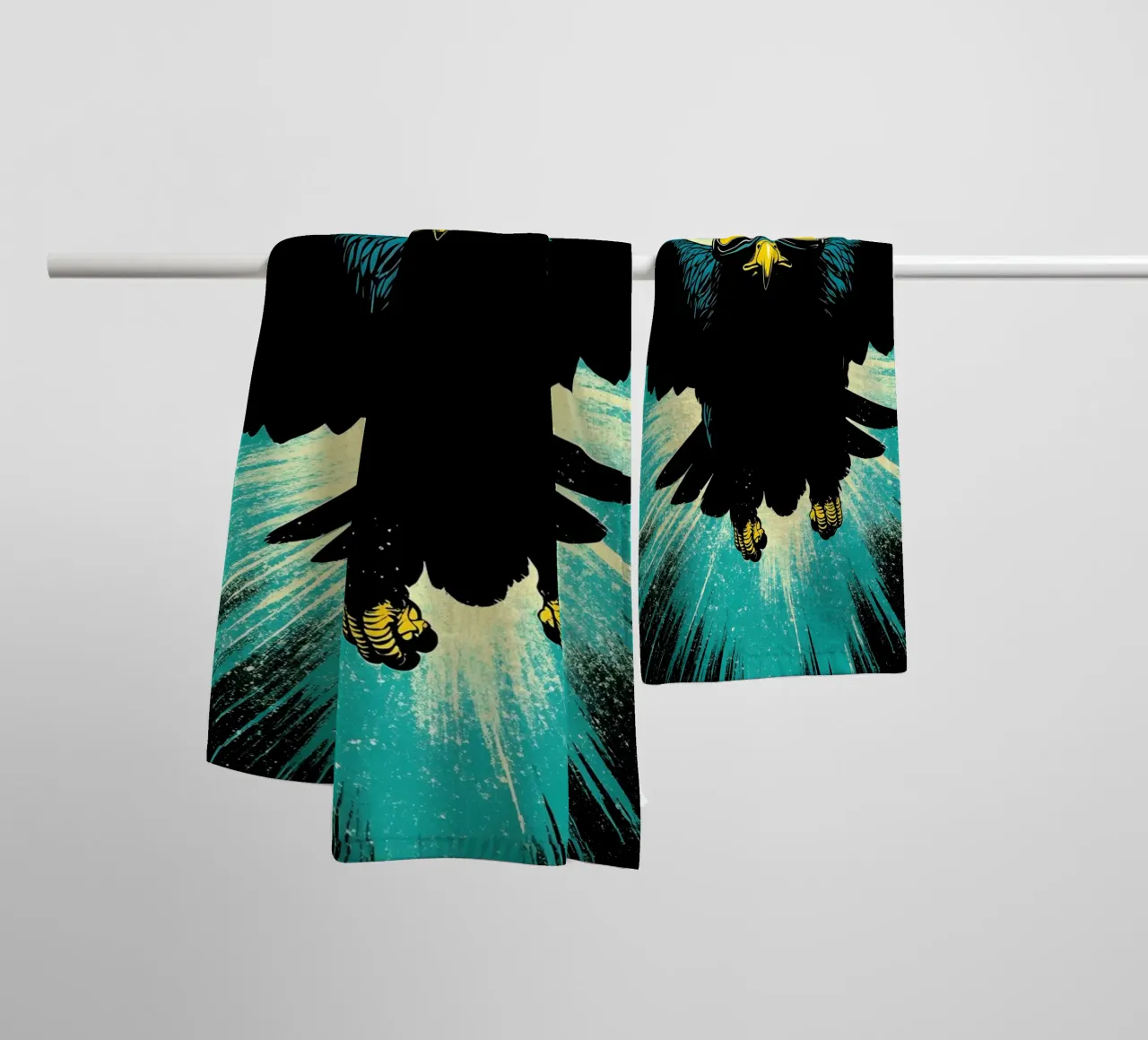 Falco con occhiali - Pop Art asciugamano da bagno da ColorCrash Gallery