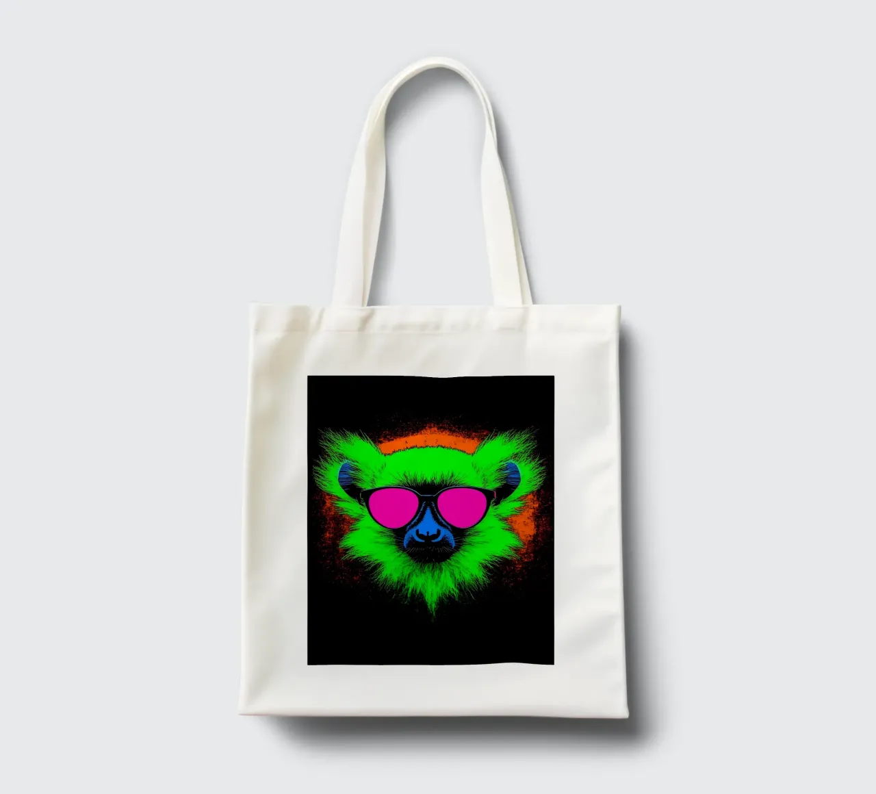 Scimmia con occhiali da sole - Pop Art borsa in juta da ColorCrash Gallery