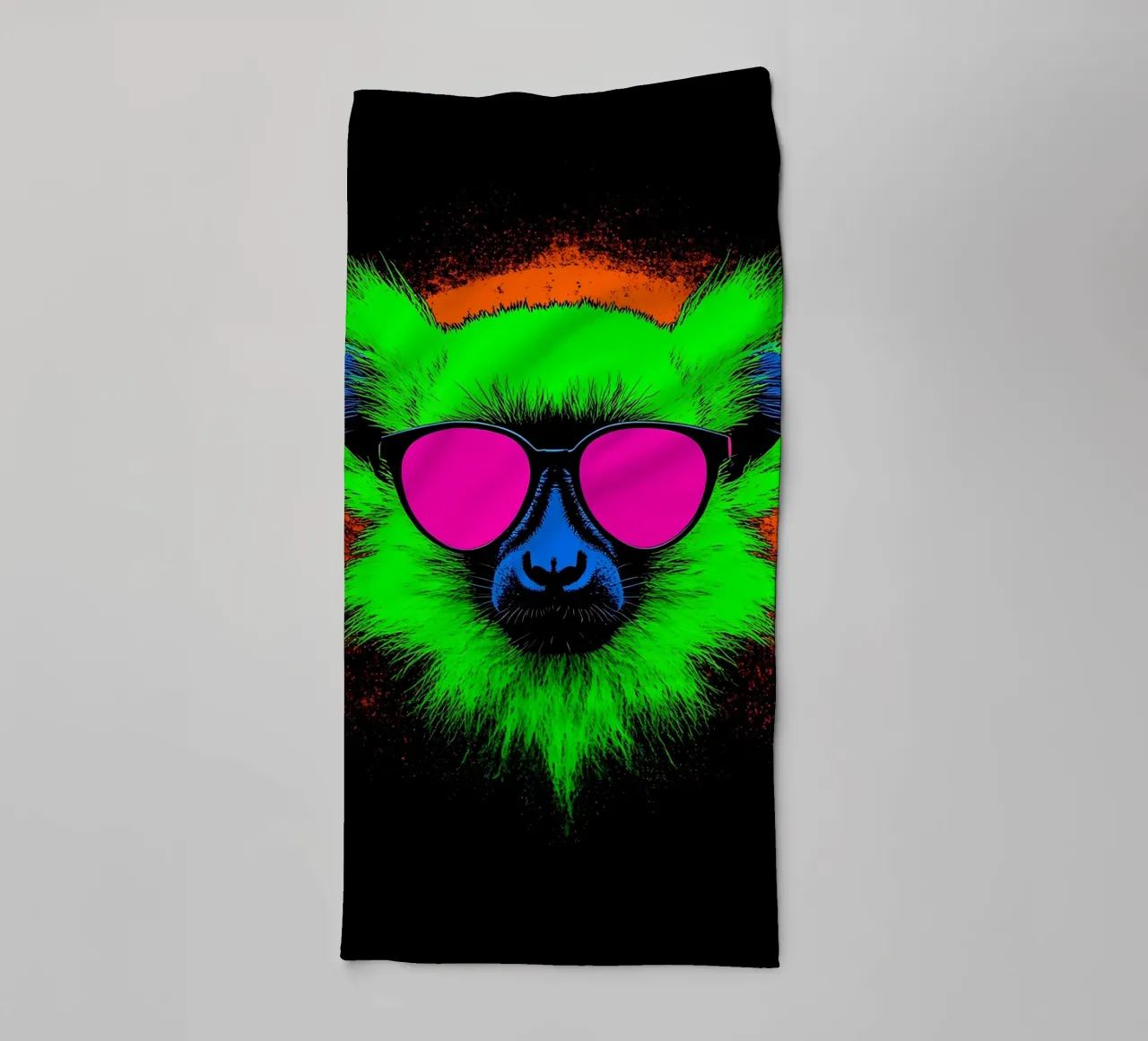 Scimmia con occhiali da sole - Pop Art asciugamano da bagno da ColorCrash Gallery