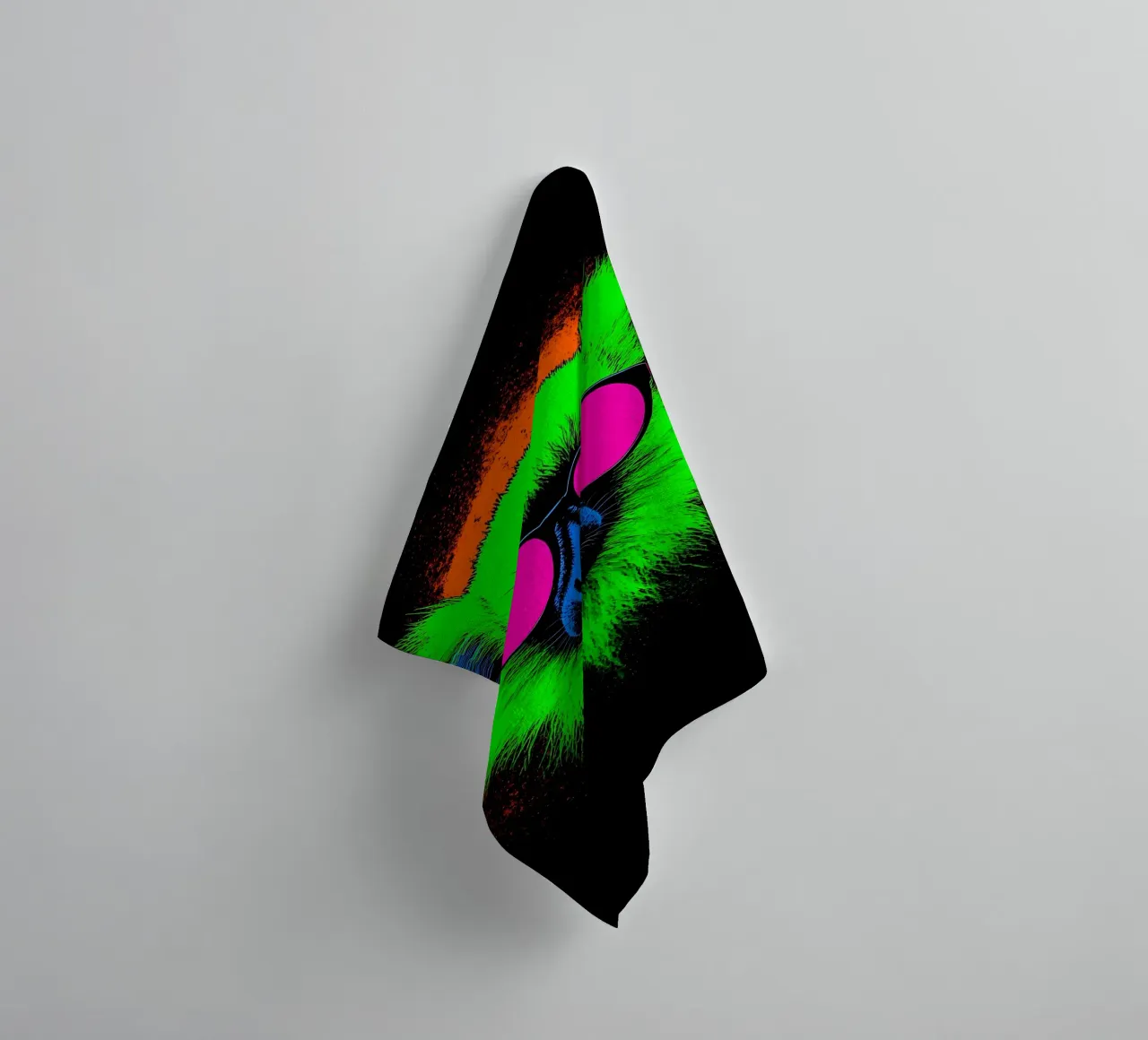 Scimmia con occhiali da sole - Pop Art asciugamano da bagno da ColorCrash Gallery