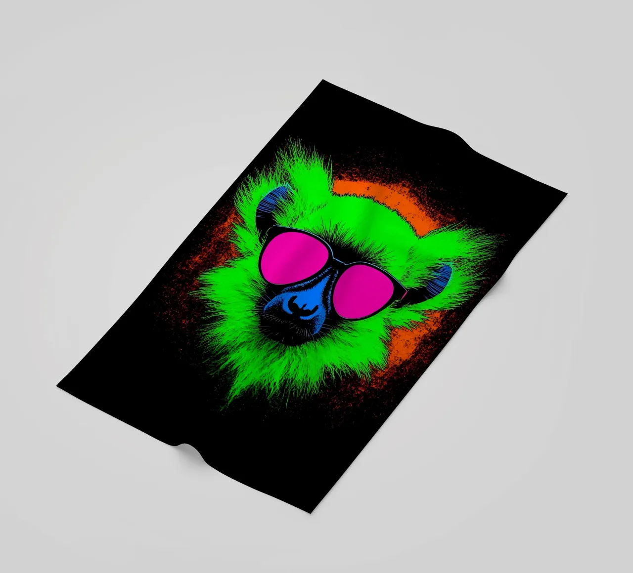 Scimmia con occhiali da sole - Pop Art telo mare da ColorCrash Gallery