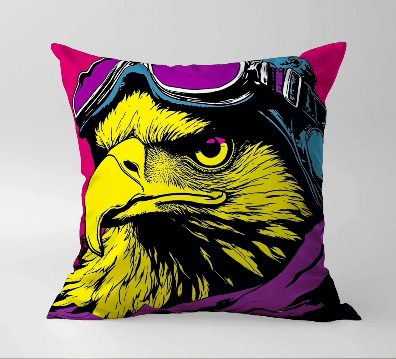 Aquila in occhiali - Pop Art cuscino da ColorCrash Gallery