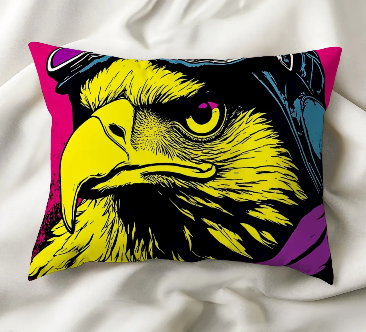 Aquila in occhiali - Pop Art cuscino da ColorCrash Gallery