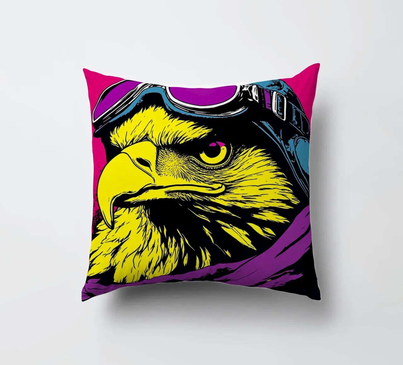 Aquila in occhiali - Pop Art cuscino da ColorCrash Gallery