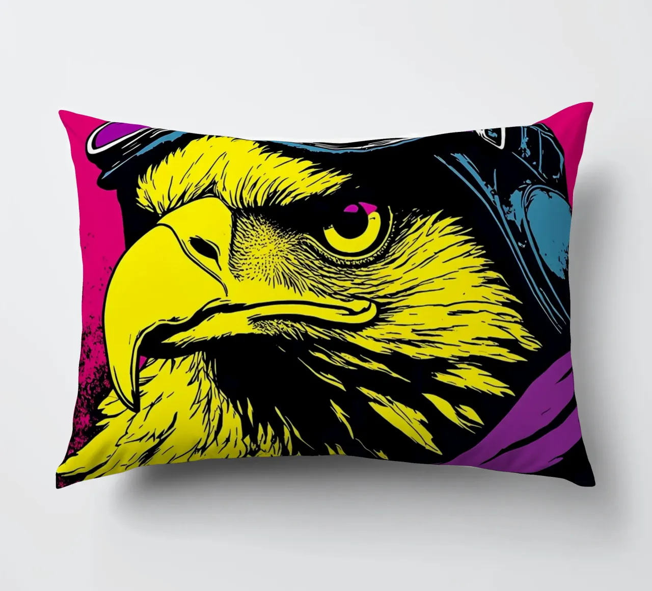 Aquila in occhiali - Pop Art cuscino da ColorCrash Gallery