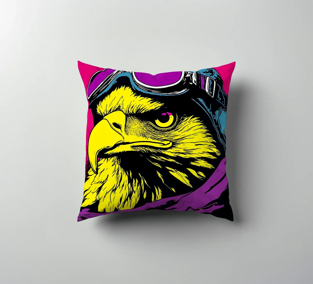 Aquila in occhiali - Pop Art cuscino da ColorCrash Gallery