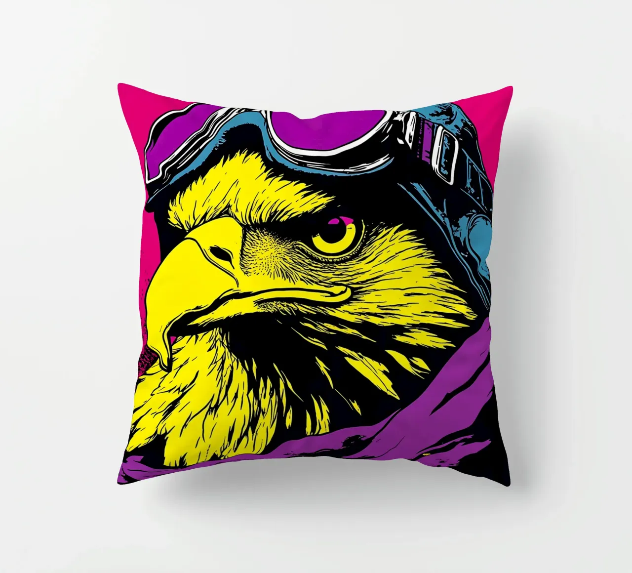 Aquila in occhiali - Pop Art cuscino da ColorCrash Gallery