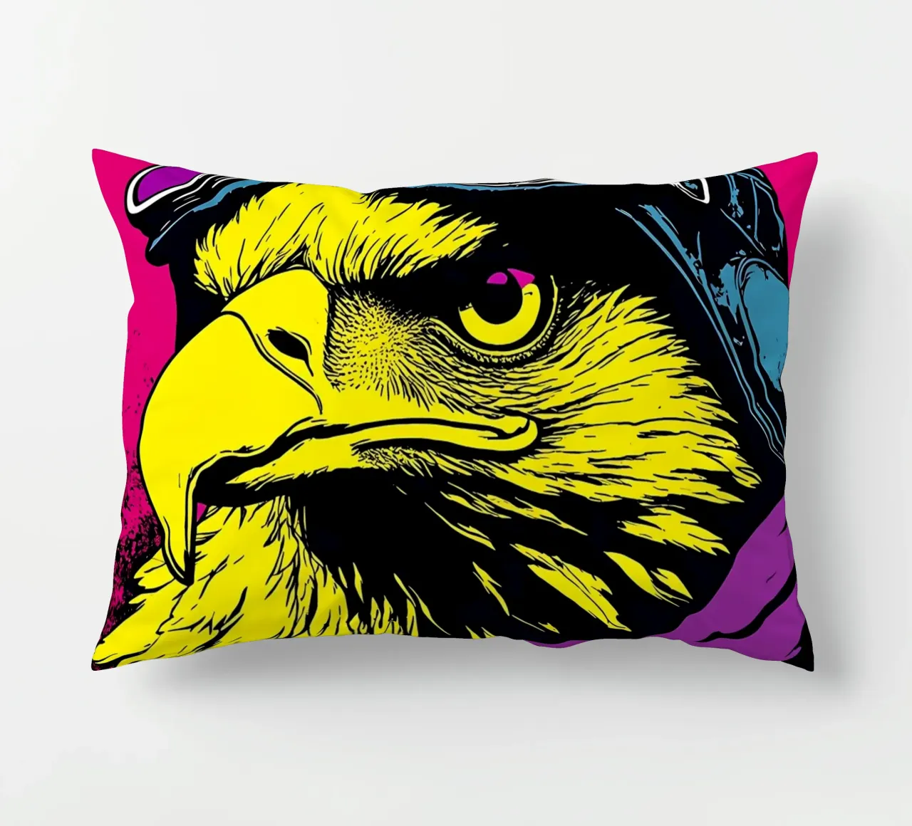 Aquila in occhiali - Pop Art cuscino da ColorCrash Gallery