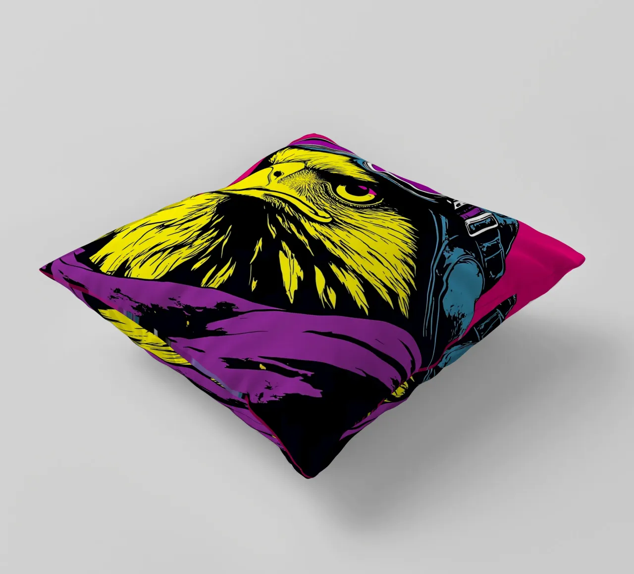 Aquila in occhiali - Pop Art cuscino da ColorCrash Gallery
