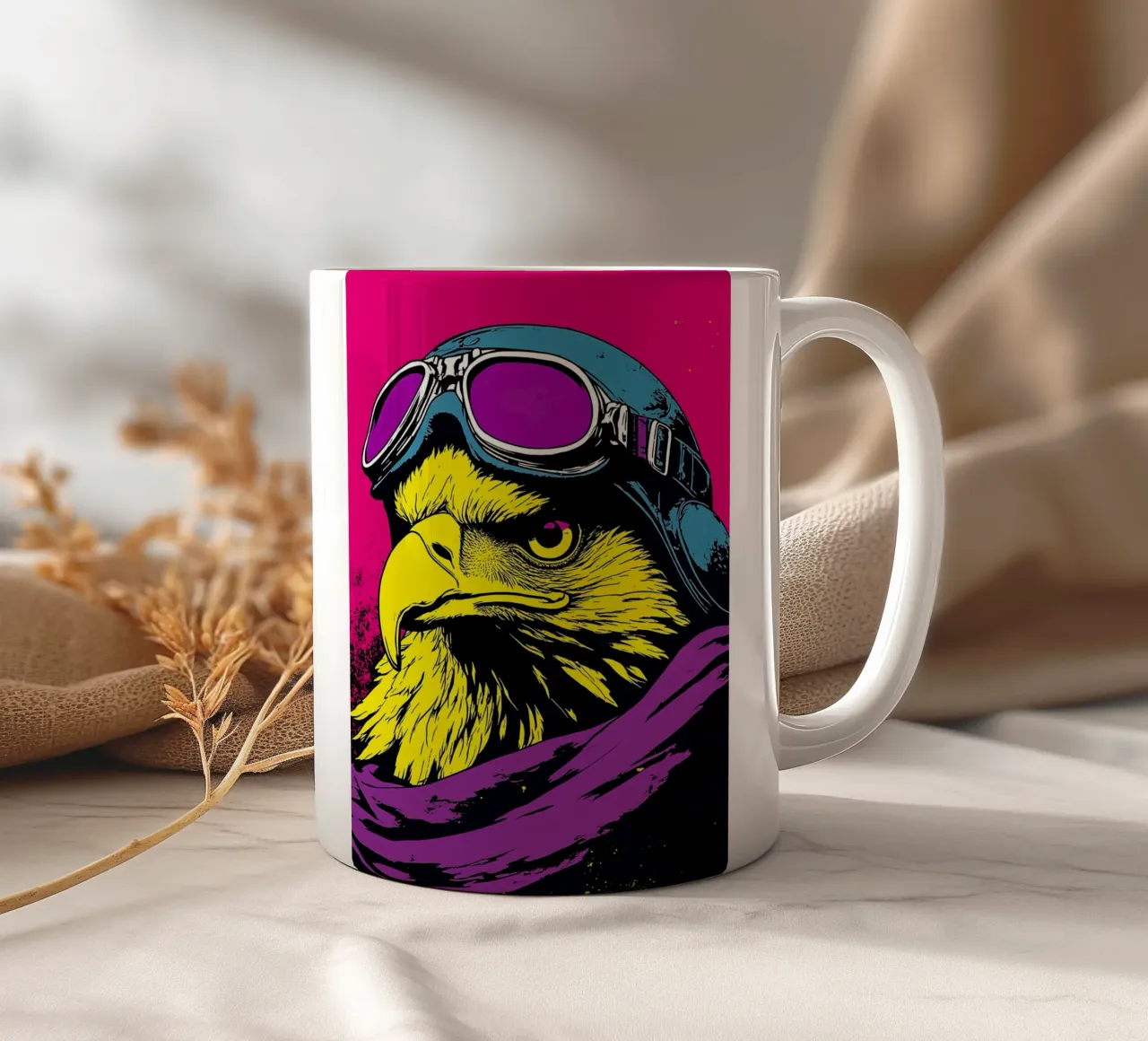 Aquila in occhiali - Pop Art tazza in ceramica da ColorCrash Gallery