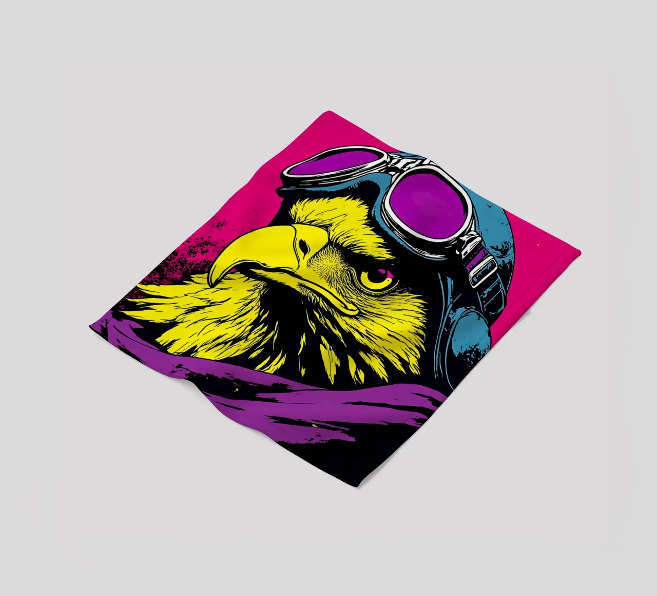 Aquila in occhiali - Pop Art coperta in pile da ColorCrash Gallery