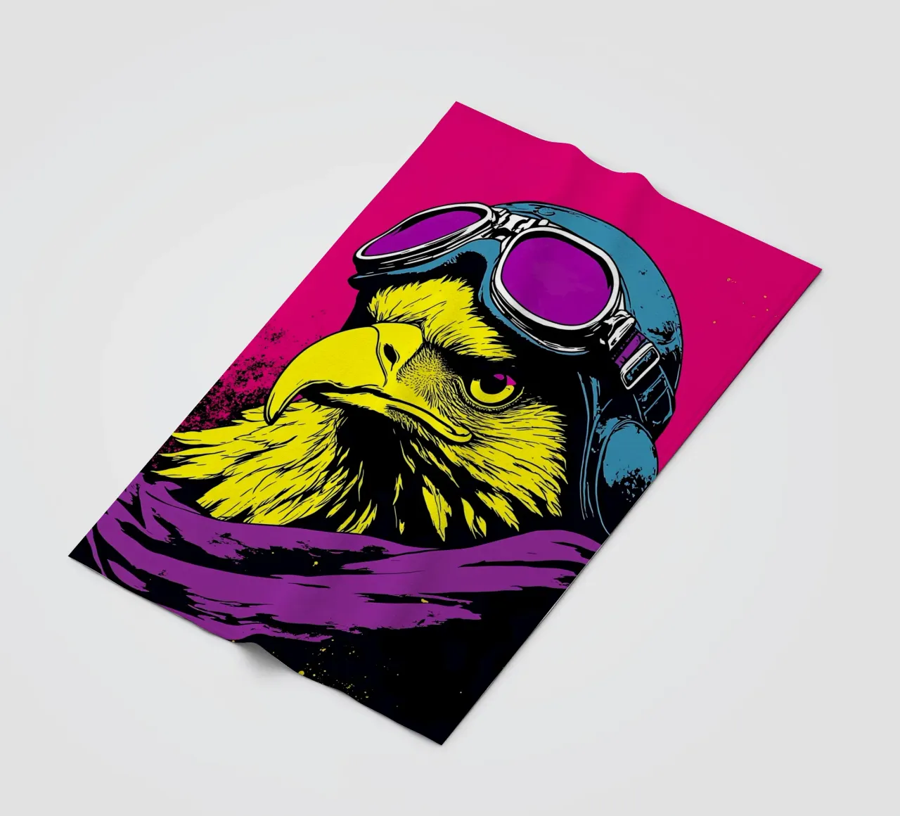 Aquila in occhiali - Pop Art coperta in pile da ColorCrash Gallery