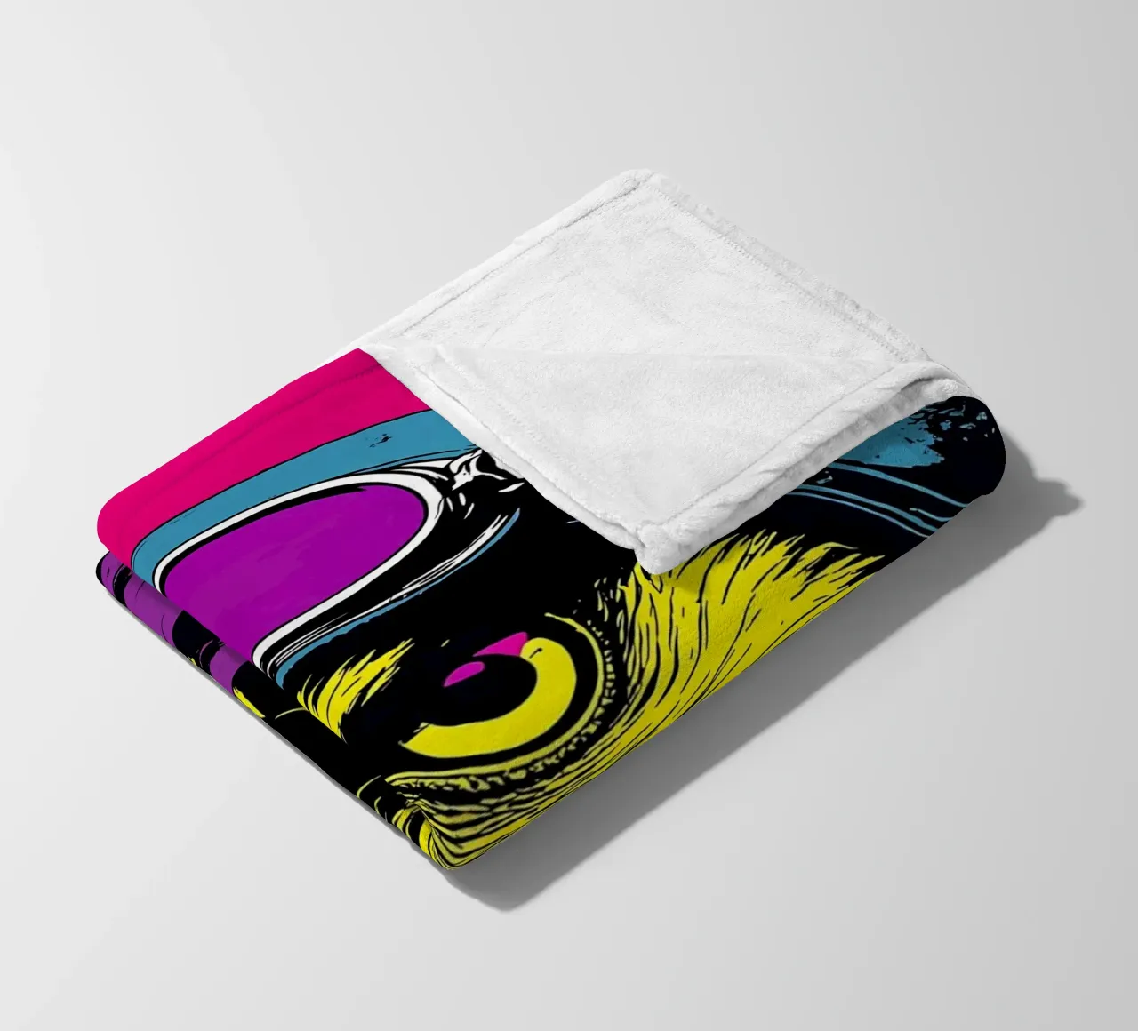 Aquila in occhiali - Pop Art coperta in pile da ColorCrash Gallery