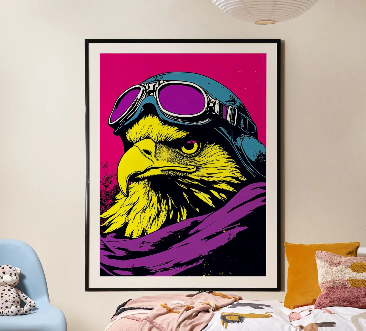 Eagle In Glasses - Pop Art poster by ColorCrash Gallery