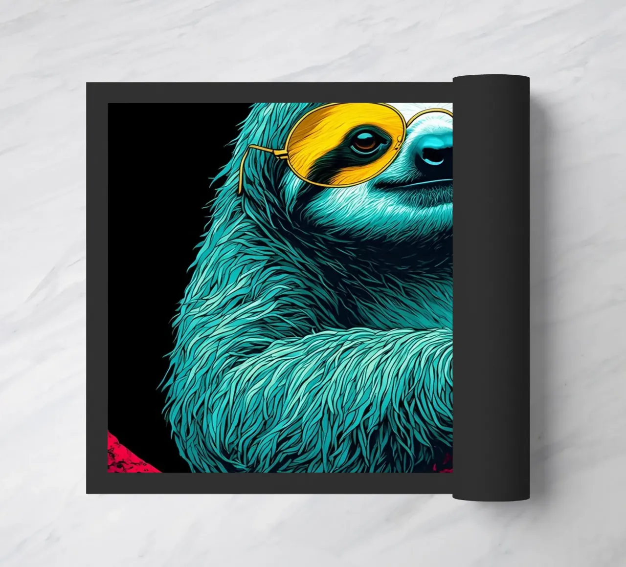 Bradipo con gli occhiali - Pop Art zerbino da ColorCrash Gallery