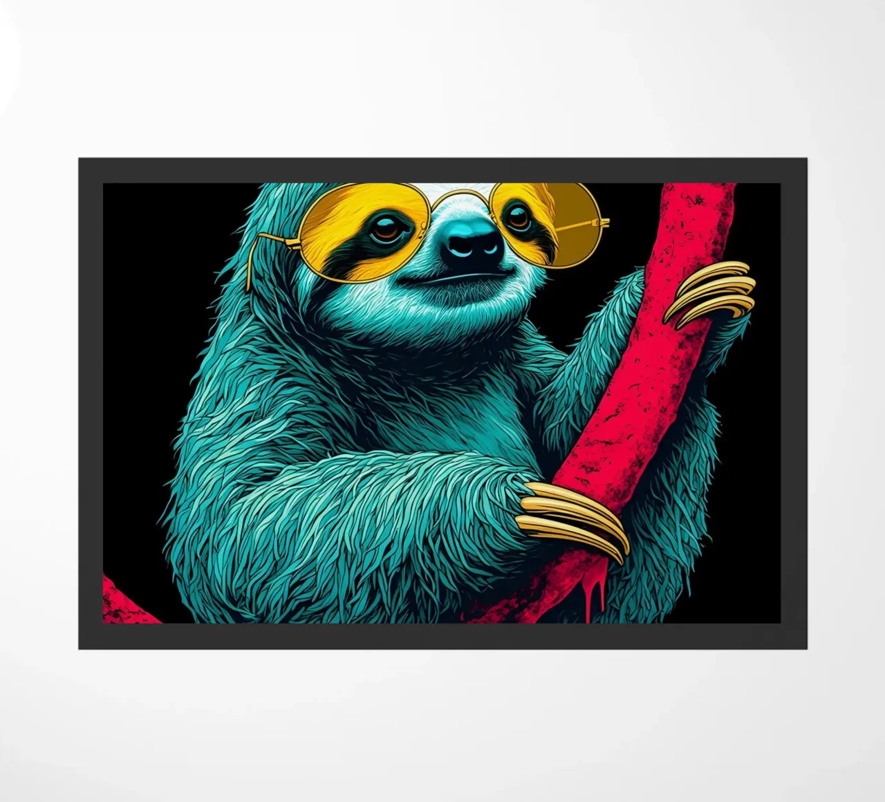 Bradipo con gli occhiali - Pop Art zerbino da ColorCrash Gallery