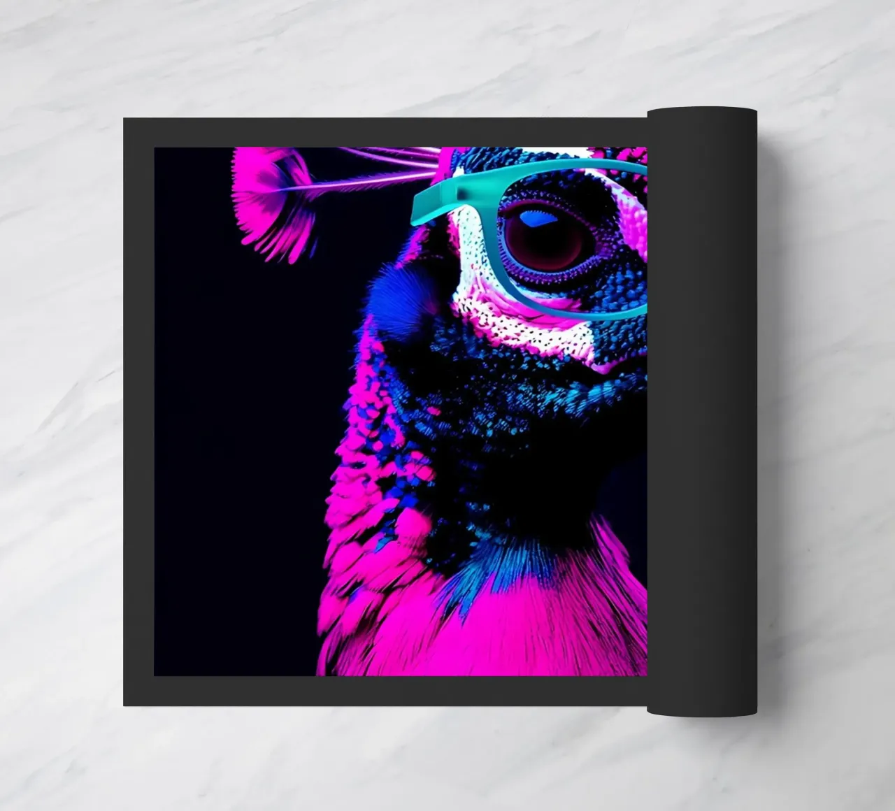 Pavone in occhiali - Pop Art zerbino da ColorCrash Gallery