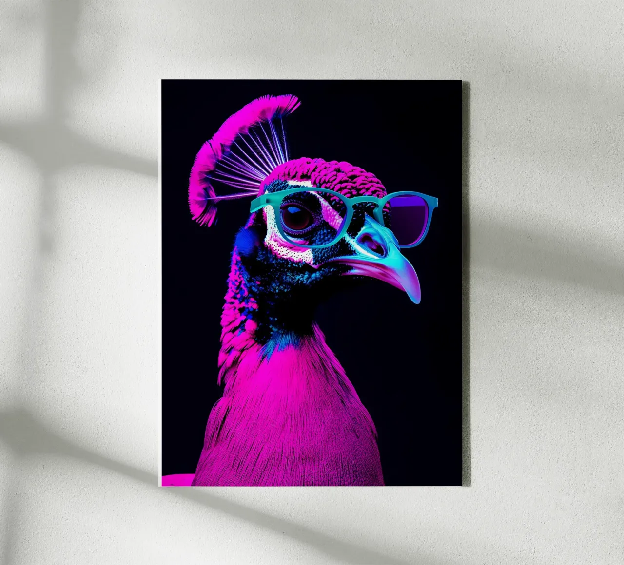 Pavone in occhiali - Pop Art tela da ColorCrash Gallery