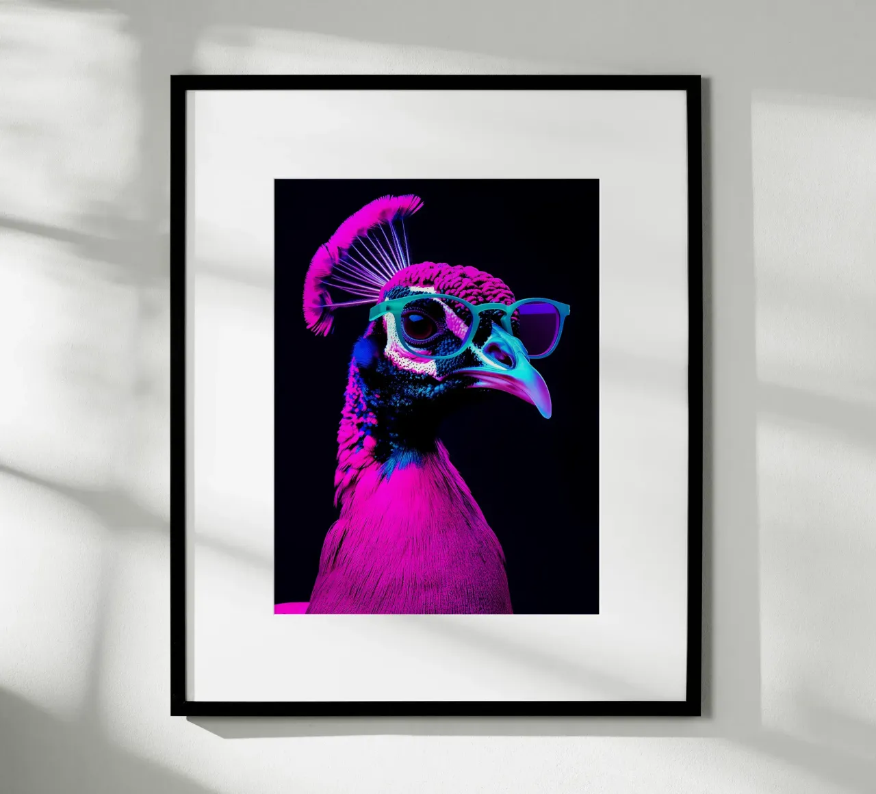 Pavone in occhiali - Pop Art carta hahnemühle da ColorCrash Gallery