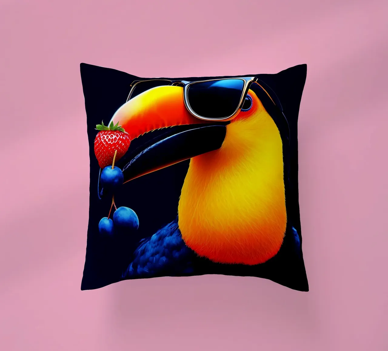 Tucano in occhiali - Pop Art cuscino da ColorCrash Gallery