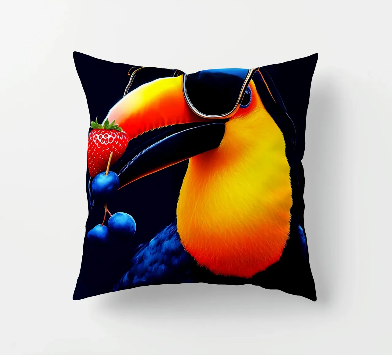 Tucano in occhiali - Pop Art cuscino da ColorCrash Gallery