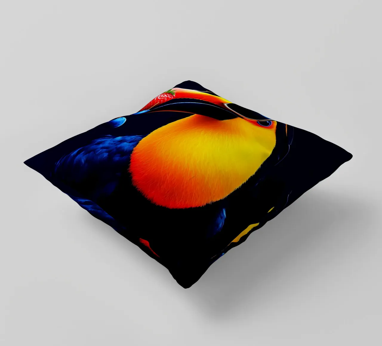 Tucano in occhiali - Pop Art cuscino da ColorCrash Gallery