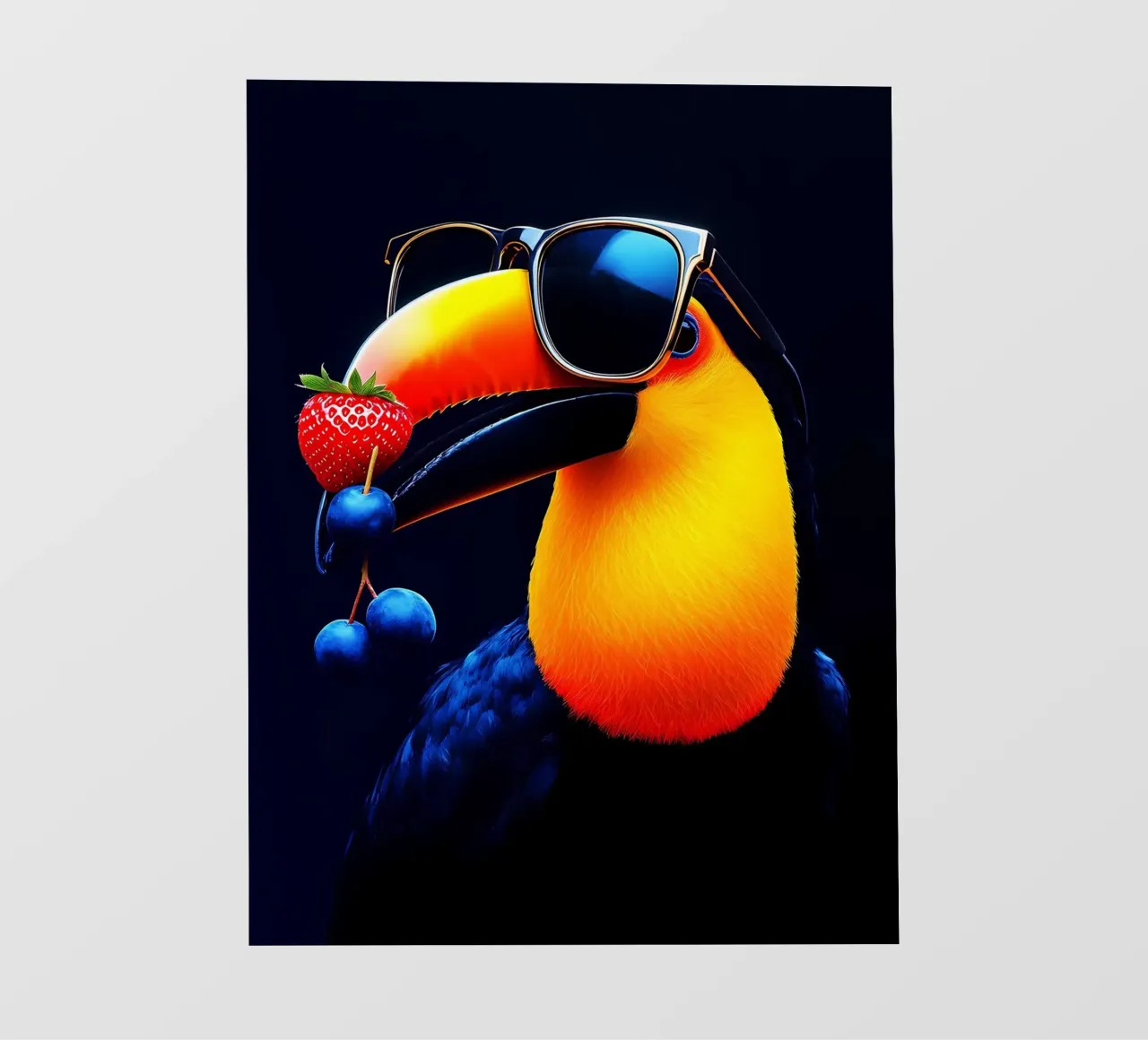 Tucano in occhiali - Pop Art pellicola backlit da ColorCrash Gallery