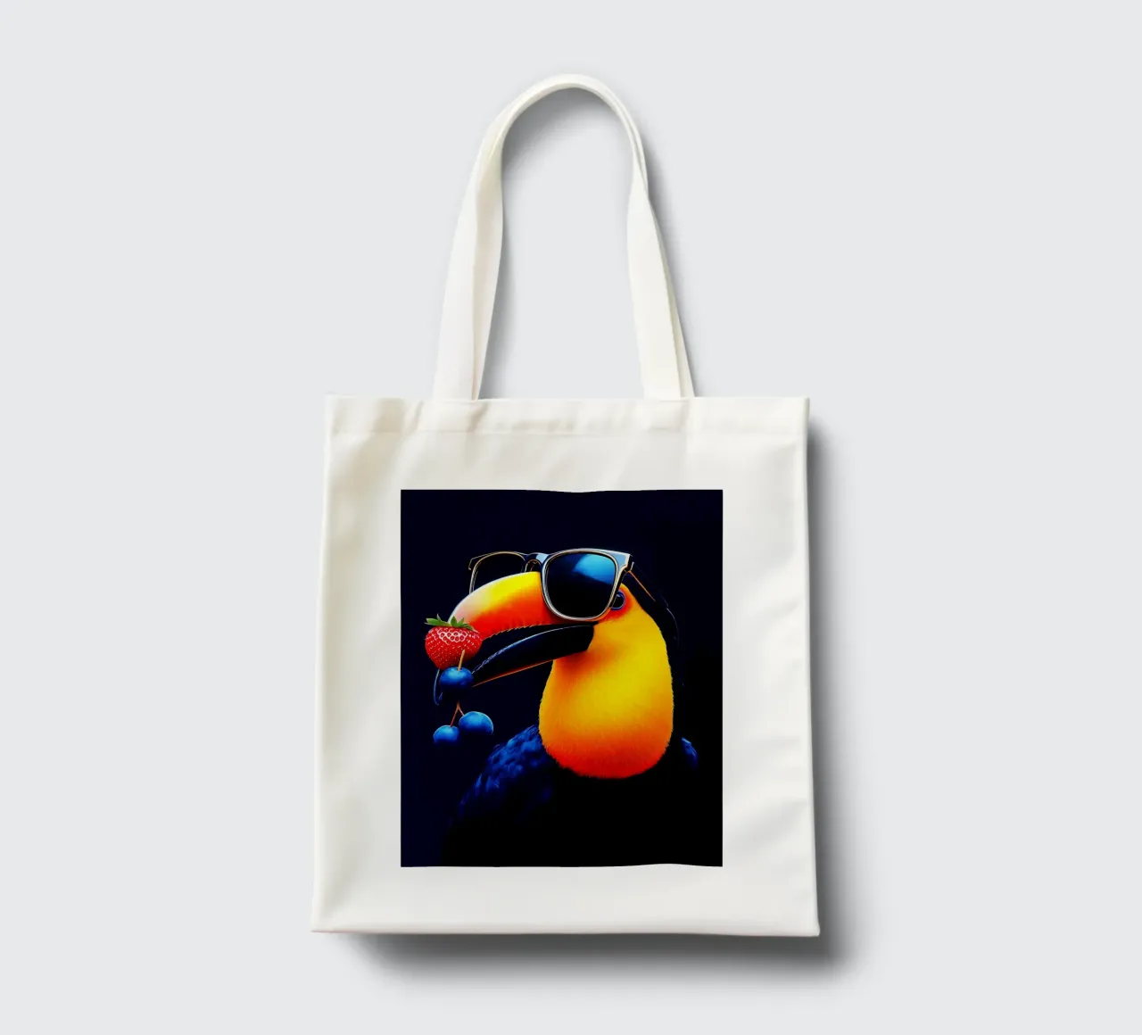 Tucano in occhiali - Pop Art borsa in juta da ColorCrash Gallery