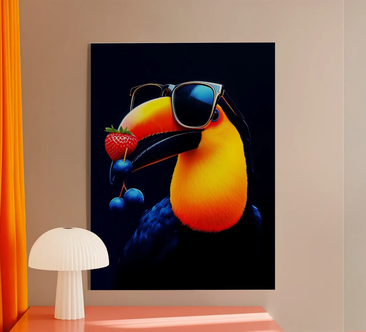 Tucano in occhiali - Pop Art plexiglass da ColorCrash Gallery